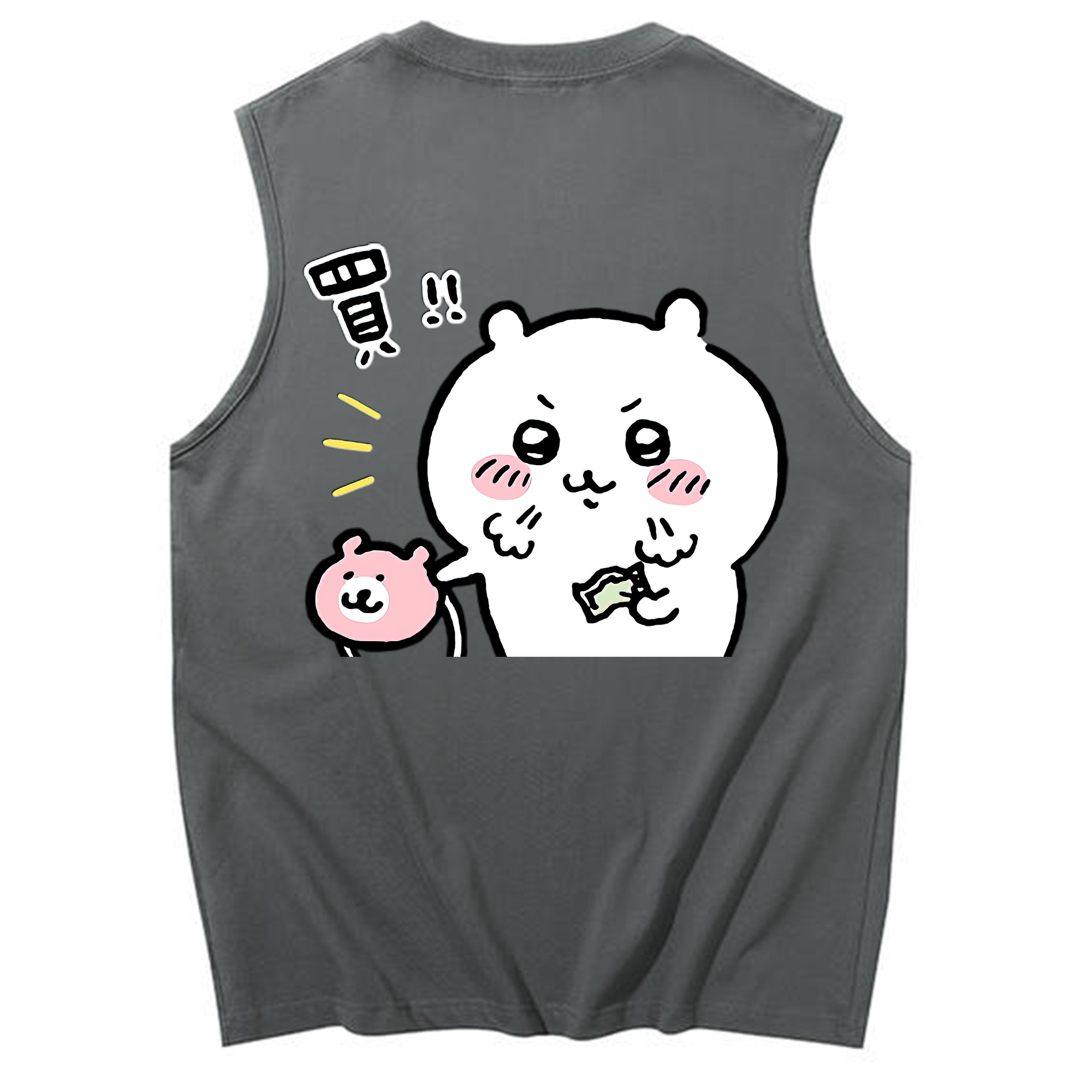 （画像用） ちいかわ ちいかわ Chii-kawa chiikawa コットン100％タンクトップ（背面プリント）